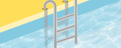 afbeelding van trapje in zwembad