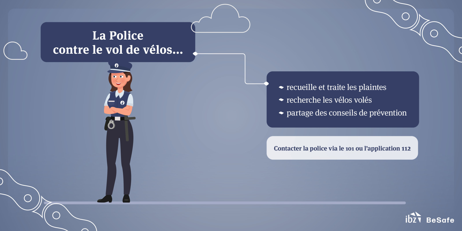 maillon police prévention vol de vélos