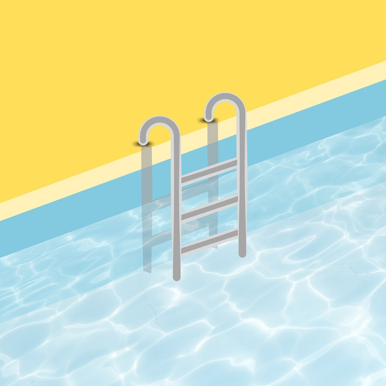 afbeelding van trapje in zwembad