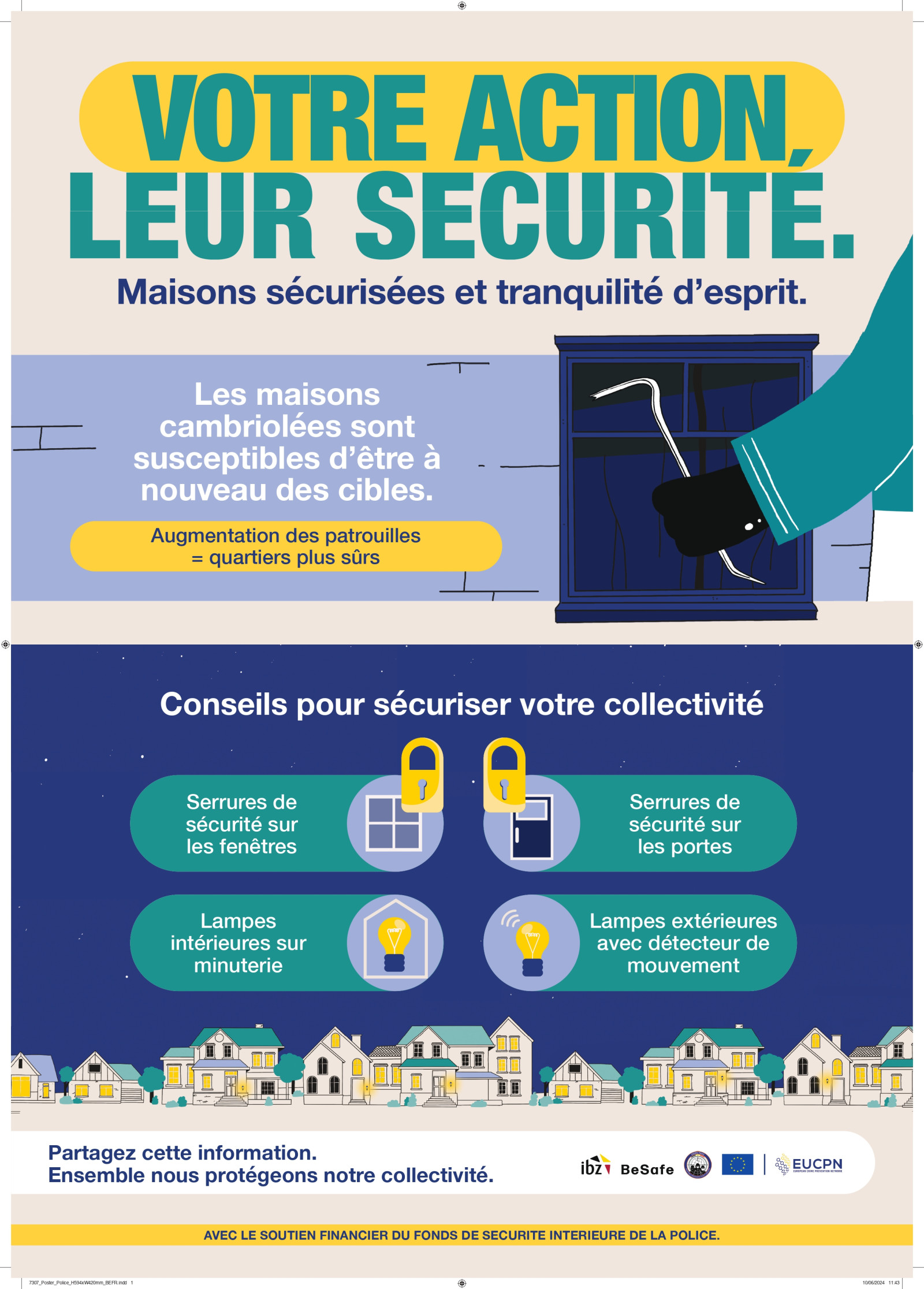 Affiche journée européenne contre le cambriolage
